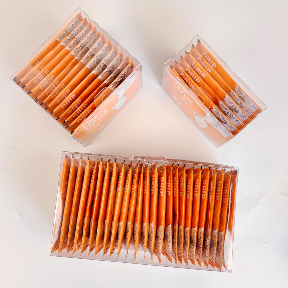 New coffee bag transparent outer packaging box